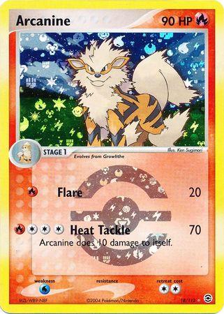 Arcanine 18/112 - EX Fire Red & Leaf Green
