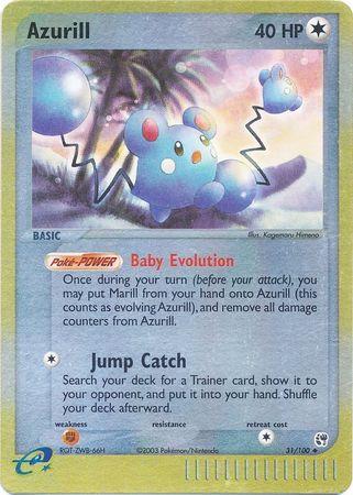 Azurill 31/100 - EX Sandstorm