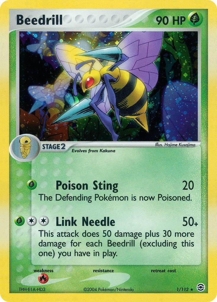 Beedrill 1/112 - EX Fire Red & Leaf Green