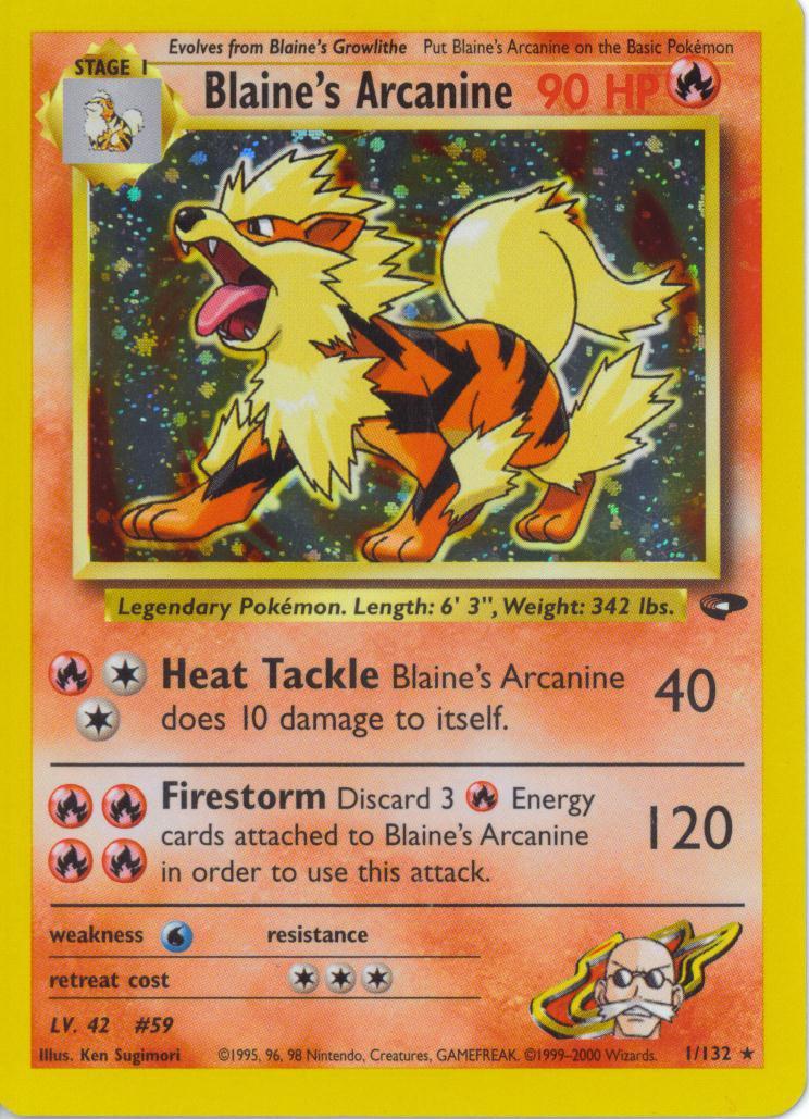 Blaine's Arcanine 1/132 - Gym Challenge