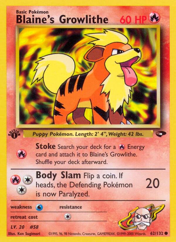 Blaine's Growlithe 62/132 - Gym Challenge