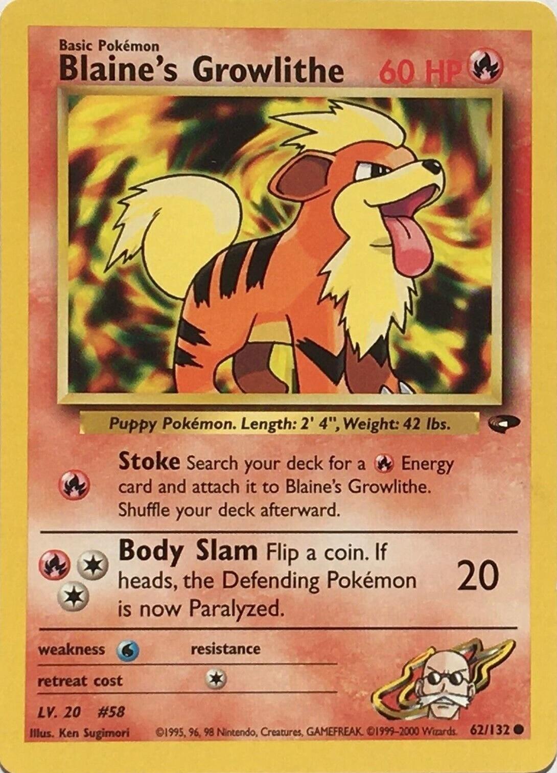 Blaine's Growlithe 62/132 - Gym Challenge