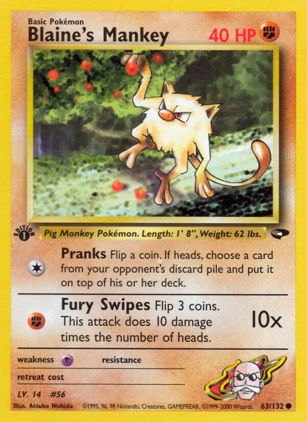 Blaine's Mankey 63/132 - Gym Challenge