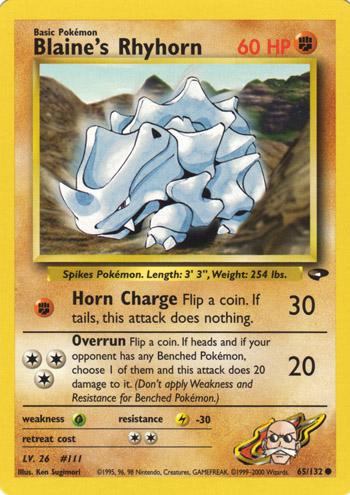 Blaine's Rhyhorn 65/132 - Gym Challenge