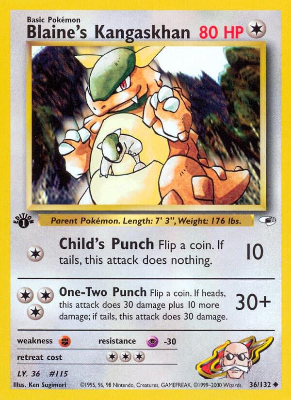 Blaine's Kangaskhan 36/132 - Gym Heroes