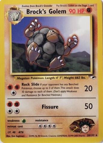 Brock's Golem 20/132 - Gym Heroes