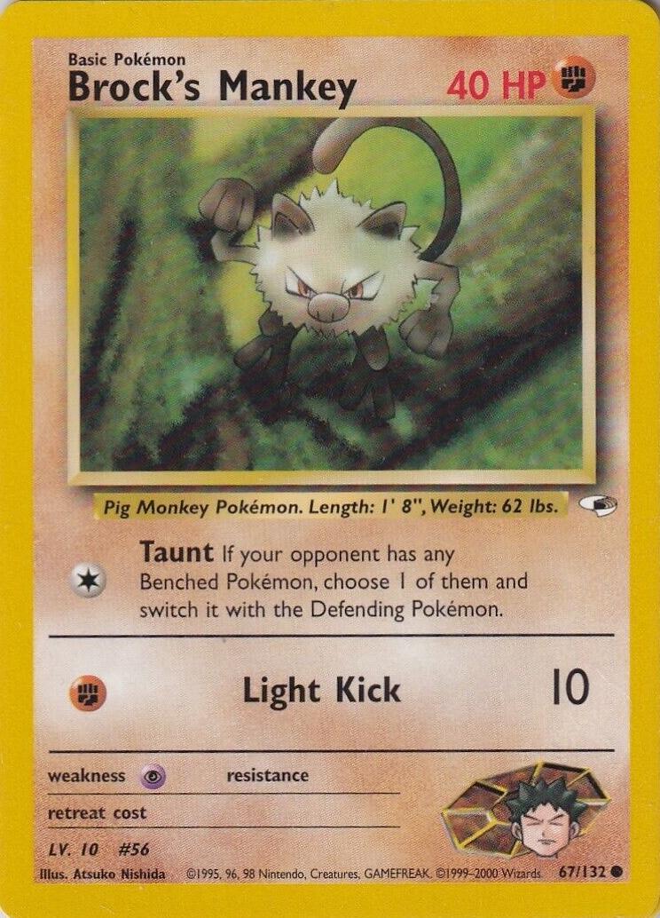 Brock's Mankey 67/132 - Gym Heroes