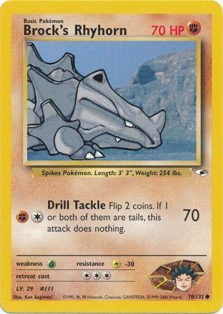 Brock's Rhyhorn 70/132 - Gym Heroes