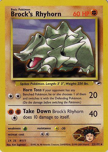 Brock's Rhyhorn 22/132 - Gym Heroes
