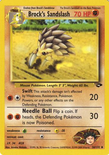 Brock's Sandslash 36/132 - Gym Challenge