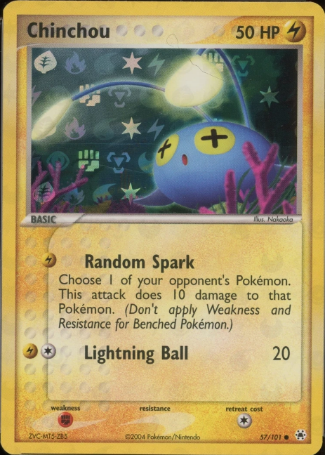 Chinchou 57/101 - EX Hidden Legends