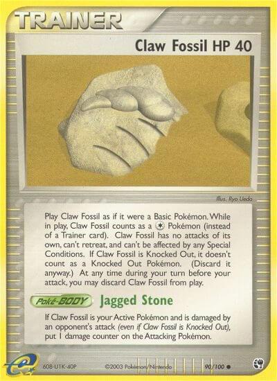 Claw Fossil 90/100 - EX Sandstorm