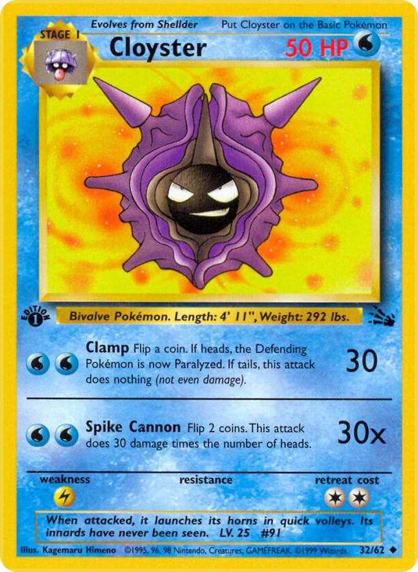 Cloyster 32/62 - Fossil Set