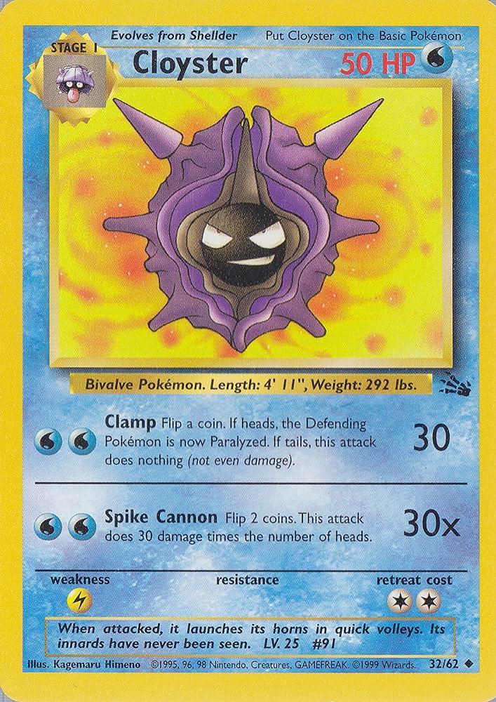 Cloyster 32/62 - Fossil Set