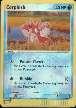Corphish 52/97 - EX Dragon