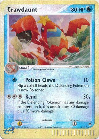 Crawdaunt 13/97 - EX Dragon