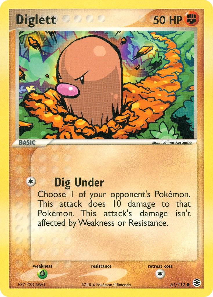Diglett 61/112 - EX Fire Red & Leaf Green