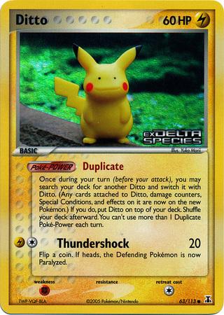 Ditto (Pikachu) 63/113 - EX Delta Species