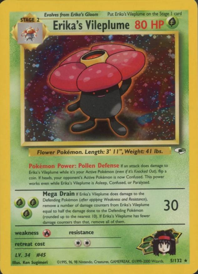 Erika's Vileplume 5/132 - Gym Heroes