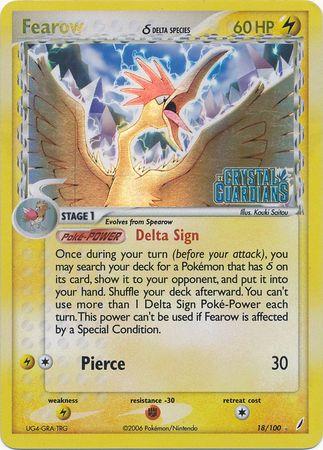 Fearow 18/100 - EX Crystal Guardians