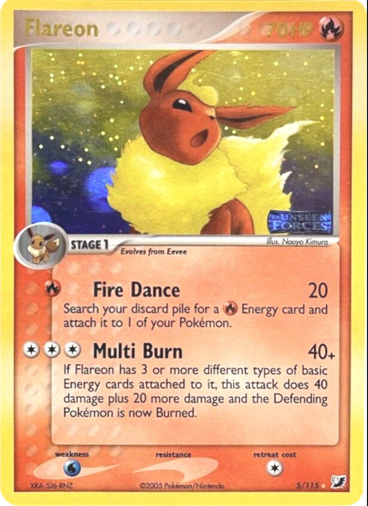 Flareon 5/115 - EX Unseen Forces