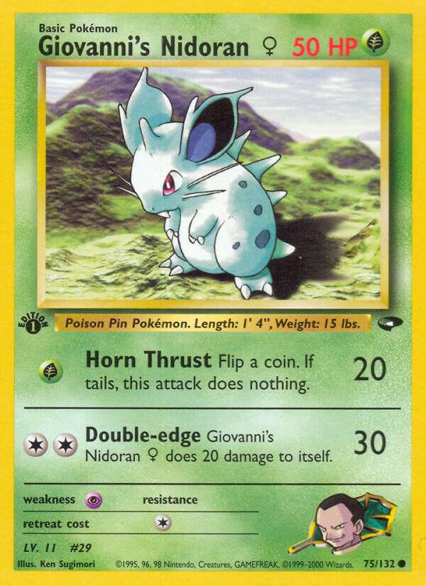 Giovanni's Nidoran F 75/132 - Gym Challenge