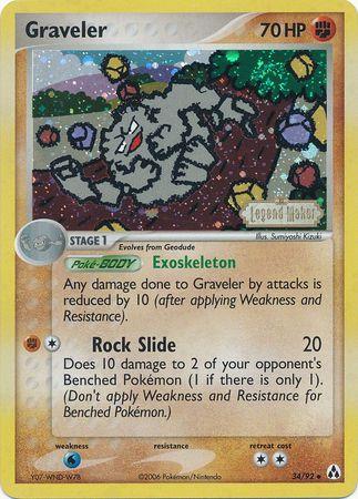 Graveler 34/92 - EX Legend Maker