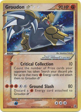 Groudon Gold Star 111/113 - EX Delta Species