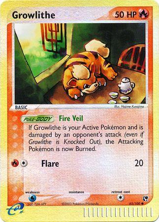 Growlithe 65/100 - EX Sandstorm