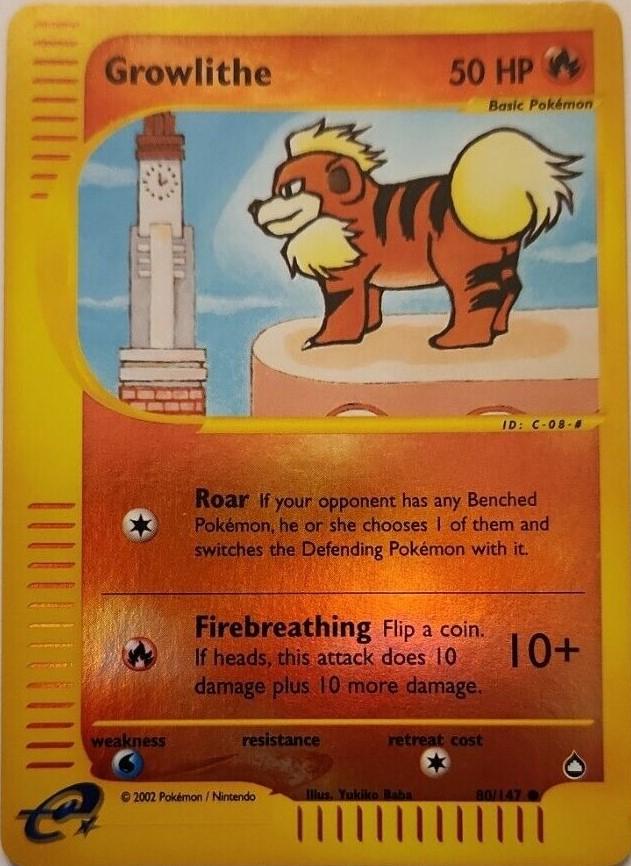 Growlithe 80/147 - Aquapolis