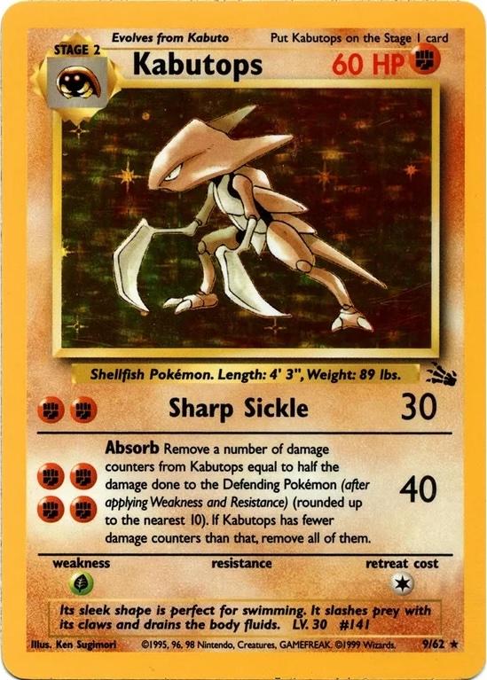 Kabutops 9/62 - Fossil Set