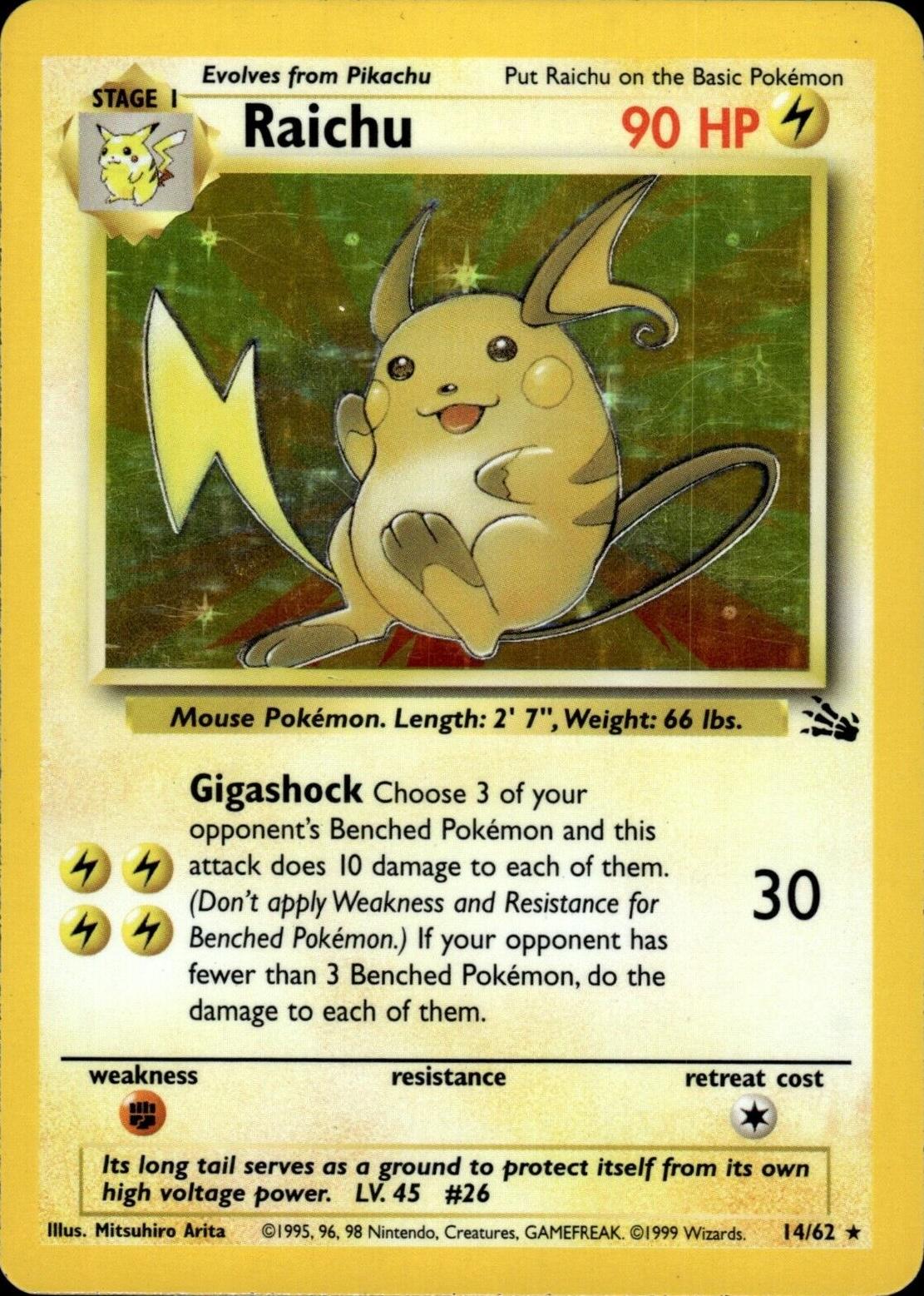 Raichu 14/62 - Fossil Set