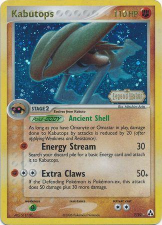 Kabutops 7/92 - EX Legend Maker