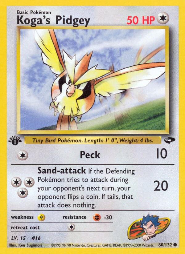 Koga's Pidgey 80/132 - Gym Challenge