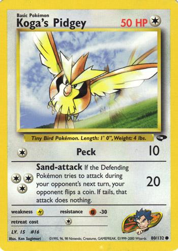 Koga's Pidgey 80/132 - Gym Challenge