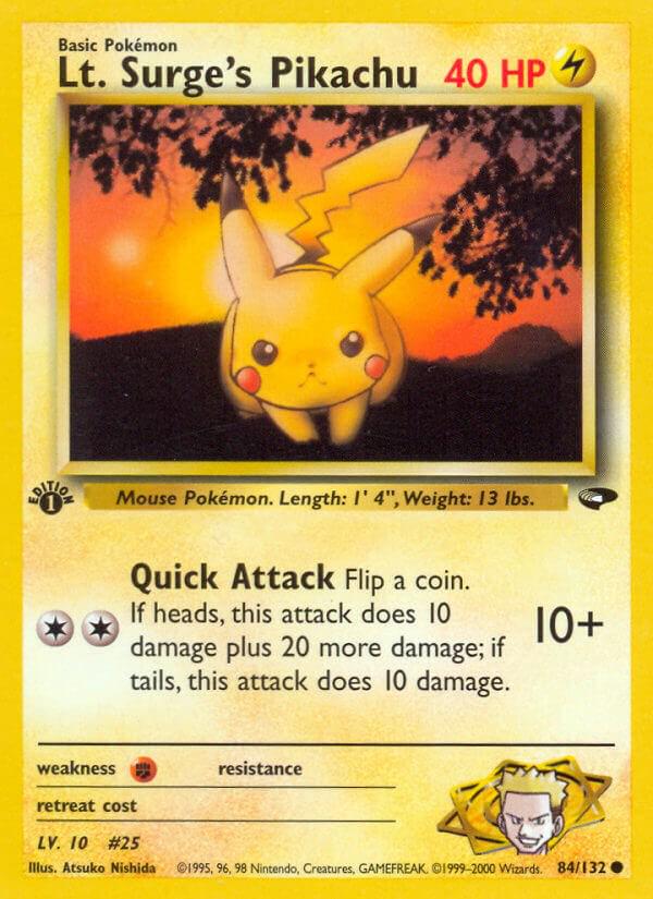 Lt. Surge's Pikachu 84/132 - Gym Challenge
