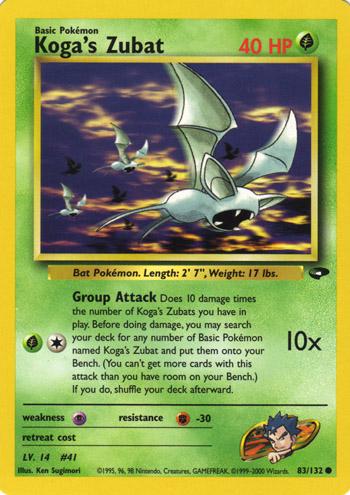 Koga's Zubat 83/132 - Gym Challenge