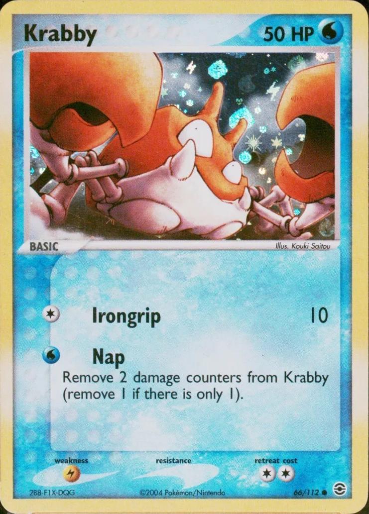 Krabby 66/112 - EX Fire Red & Leaf Green