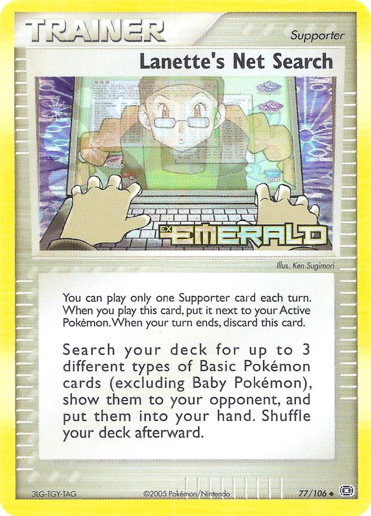 Lanette's Net Search 77/106 - EX Emerald