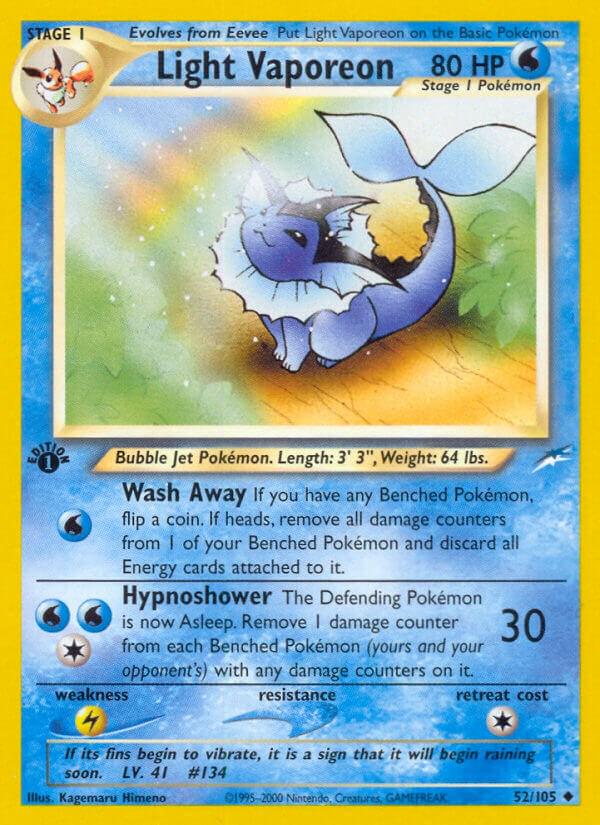 Light Vaporeon 52/105 - Neo Destiny