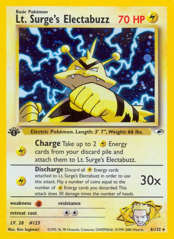 Lt. Surge's Electabuzz 6/132 - Gym Heroes