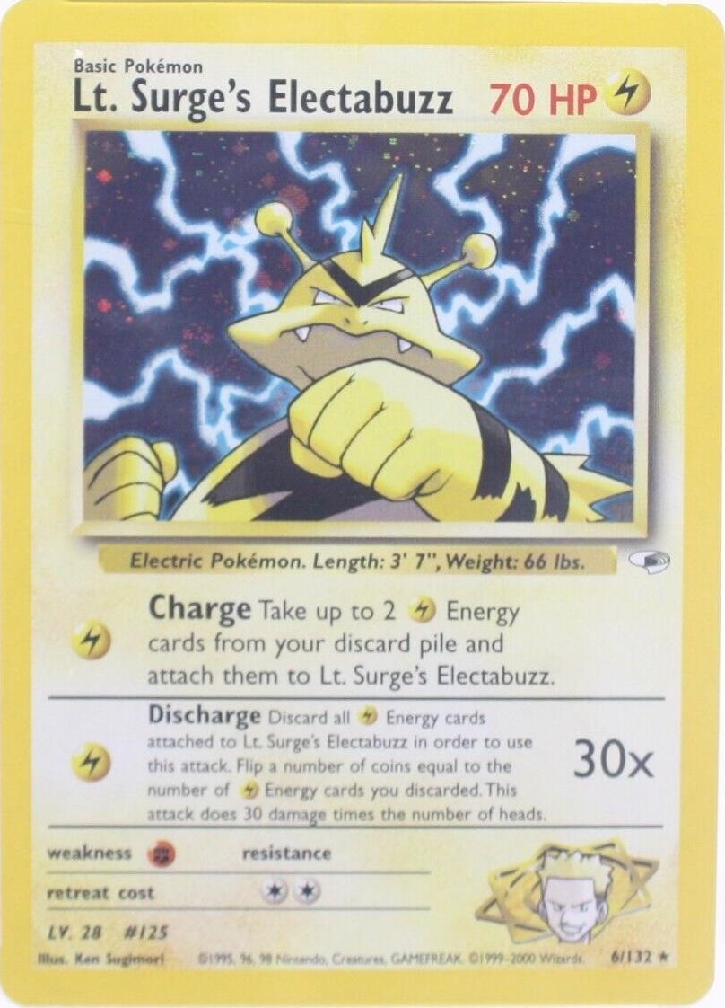Lt. Surge's Electabuzz 6/132 - Gym Heroes