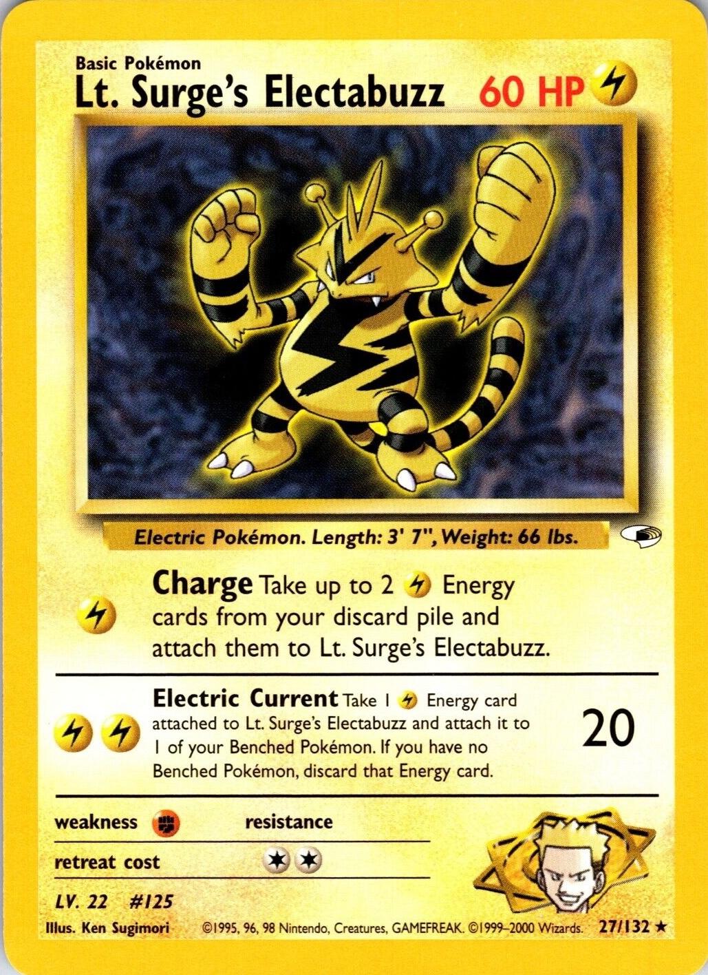 Lt. Surge's Electabuzz 27/132 - Gym Heroes