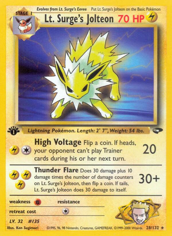 Lt. Surge's Jolteon 28/132 - Gym Challenge