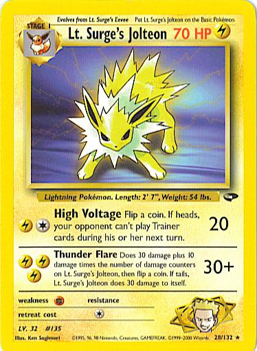 Lt. Surge's Jolteon 28/132 - Gym Challenge