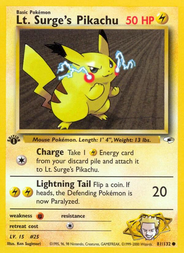 Lt. Surge's Pikachu 81/132 - Gym Heroes