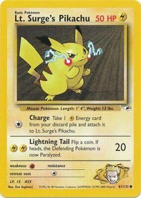 Lt. Surge's Pikachu 81/132 - Gym Heroes
