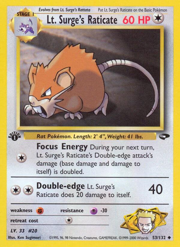 Lt. Surge's Raticate 53/132 - Gym Challenge