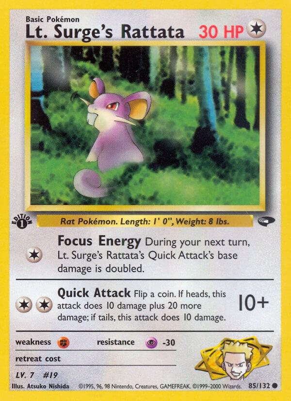 Lt. Surge's Rattata 85/132 - Gym Challenge