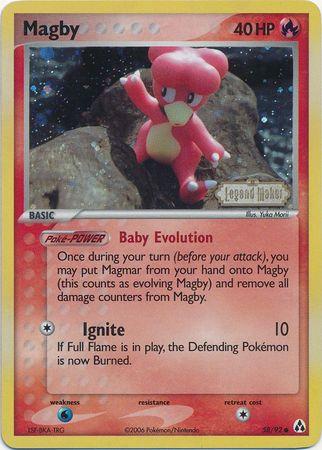 Magby 58/92 - EX Legend Maker